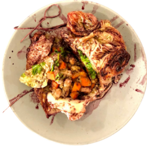 Recette de chou farci. Gustant. Recettes de saison. Fruits et légumes locaux. Produits de saison