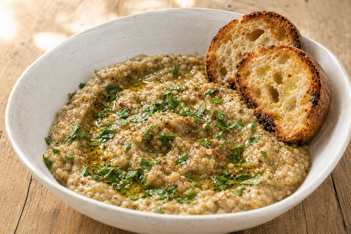 Caviar d'aubergine rôtie maison — recette Gustant