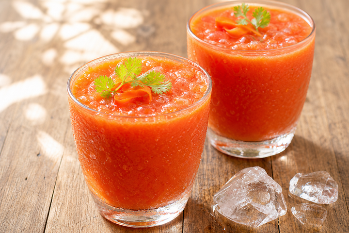 Frappé tomate carotte, boisson fraîche d'été — recette Gustant